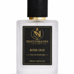 MistyShades Rose Oud Extrait de Parfum 50ml unisex perfume with Turkish rose, oud, sandalwood, amber, vanilla and white musk