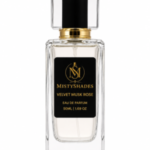 MistyShades Velvet Musk Rose Eau de Parfum 50ml unisex perfume with fresh rose, citrus, musk and warm amber