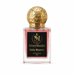 MistyShades Ruby Reserve Eau de Parfum 30ml unisex perfume with bergamot, mandarin, pink pepper, oud wood, amber and patchouli