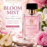 MistyShades Bloom Mist Eau de Parfum 50ml unisex floral fruity perfume with peony, mandarin, rose, sandalwood and patchouli