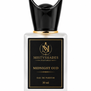 MistyShades Midnight Oud Eau de Parfum 30ml unisex perfume with bergamot, black pepper, cardamom, oud, amber, patchouli and musk