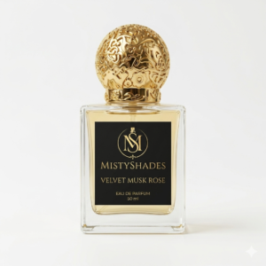 MistyShades Velvet Musk Rose Eau de Perfume 30ml unisex perfume with rose, musk and amber notes for long-lasting freshness.